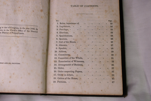 1840 Thomas Jefferson Manual of Parliamentary Practice Senate Antique Book - Imagen 3 de 4