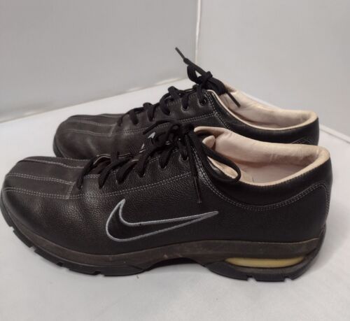 Nike Men's Sport  Performance Golf Cleats Shoes 9 Black Golfing Sneakers B7 - Picture 1 of 6