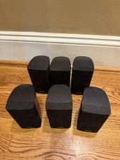 Lot of 6 Bose Acoustimass Double Cube Swivel Speakers Black W/ Cosmetic Blemish