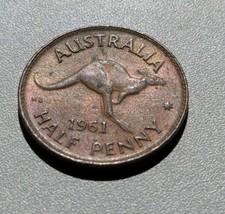 1961 Y. Australian Rainbow Half Penny