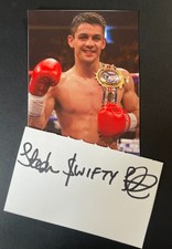 Stephen 'Swifty' Smith Signed Autograph White Index Card Boxing & Free Photo
