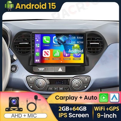 Autoradio Für Hyundai i10 II BA IA 64GB Android 15 Carplay GPS Navi WIFI FM RDS