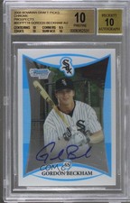 2008 Bowman Draft Prospects Chrome Gordon Beckham BGS 10 PRISTINE Auto 1f1