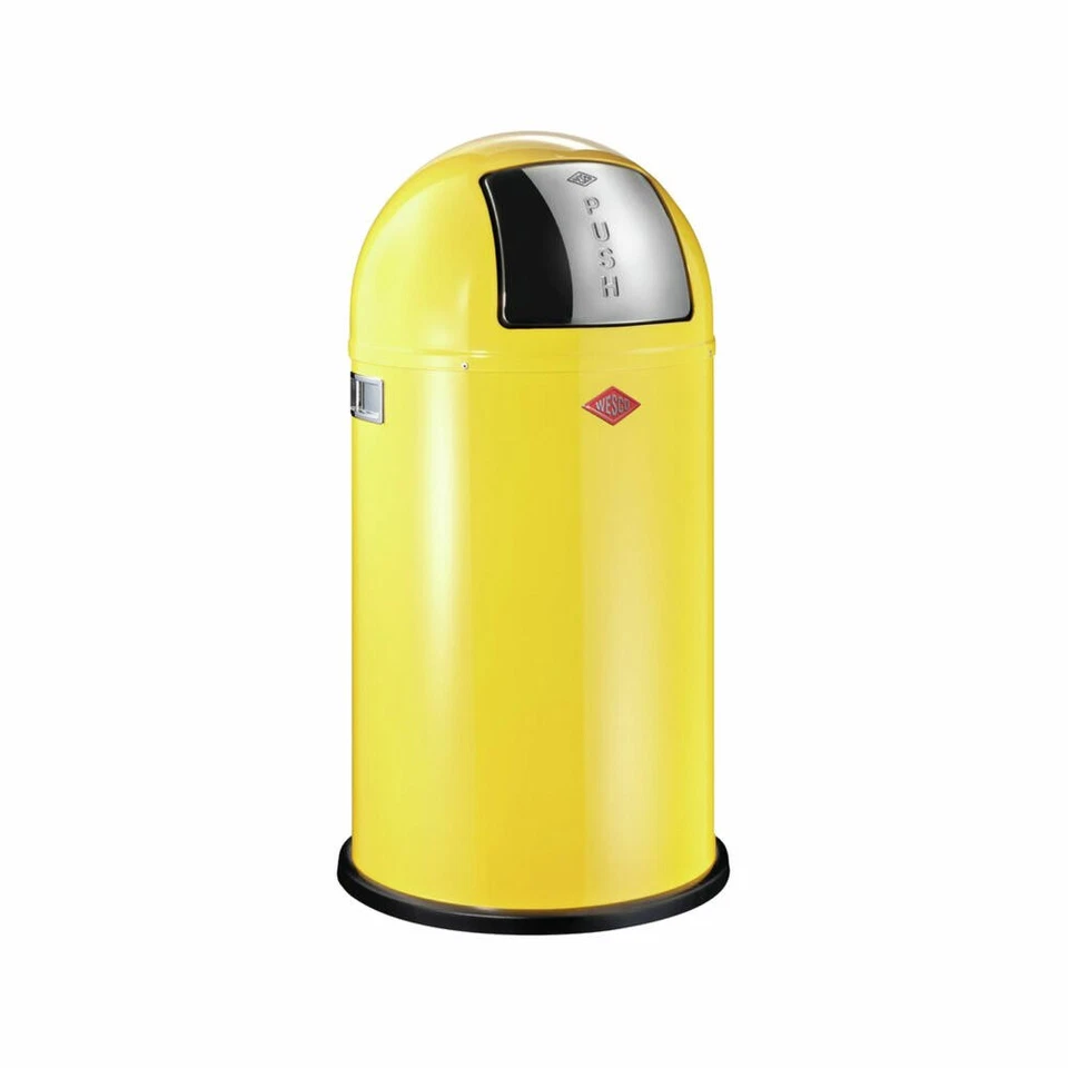 Wesco Poubelle Pushboy Lemonyellow, Poubelle, tôle d acier, 50 L, 8012399 - Photo 1/1