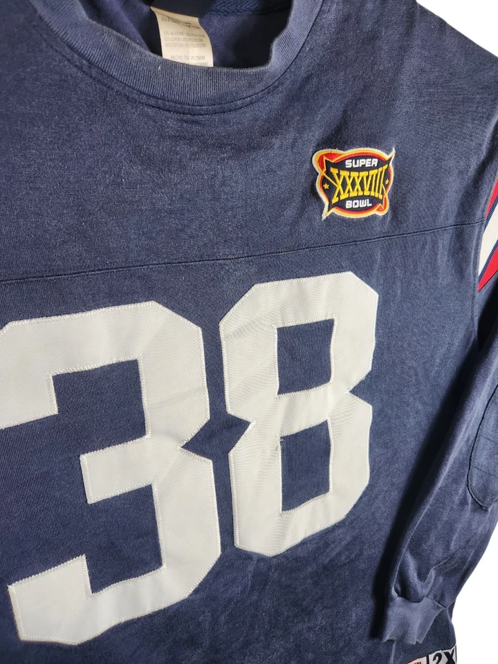 Camiseta de Colección 2004 Super Bowl 38 Gridiron Clásica NFL Super Bowl 2XL Patriots Foto 2 de 4