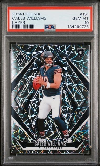 Caleb Williams 2024 Panini Phoenix LAZER #151 Rookie (RC) PSA 10 LOW POP 💎💎