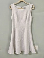 White House Black Market Women’s Sleeveless Fit Flare Dress Jacquard Textured 6
