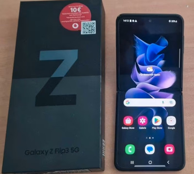 Samsung Galaxy Z Flip3 5G SM-F711B - 128GB - schwarz (Ohne Simlock) (Dual-SIM)