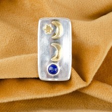 925 Sterling Silver Jewelry Lapis Lazuli Gemstone Ring All Size For Gift DW
