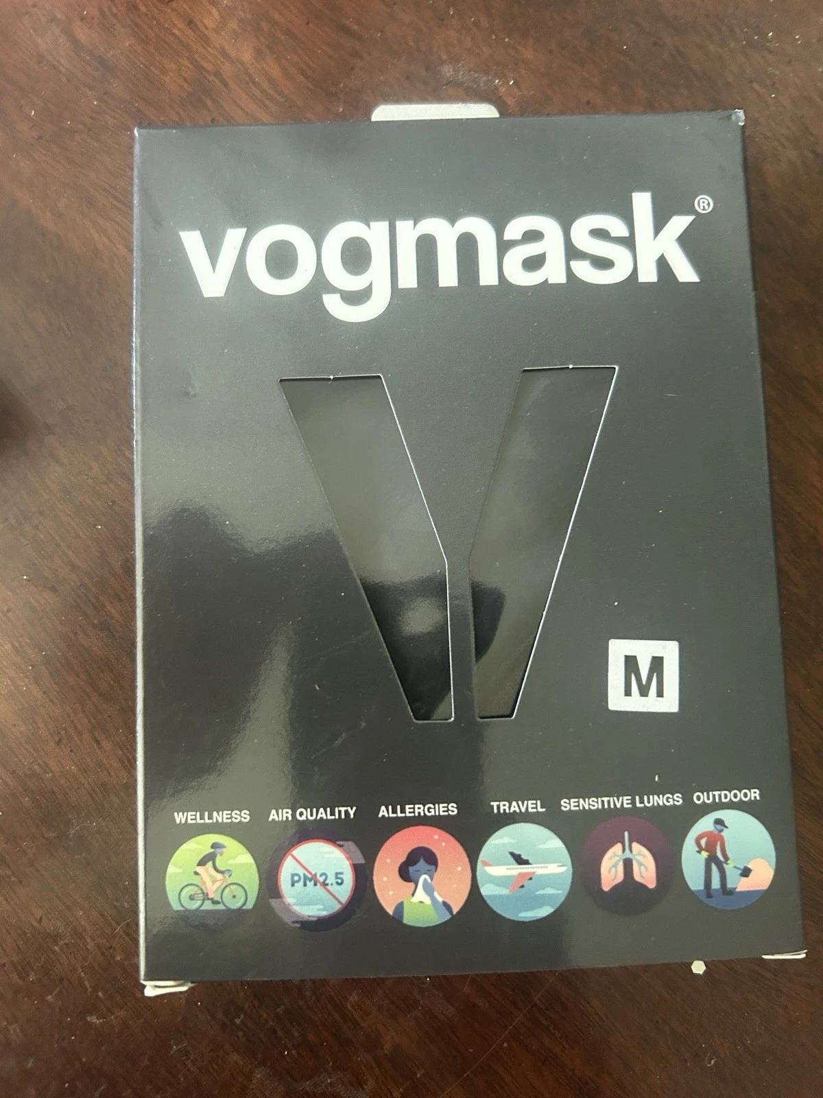 New Vogmask Medium M Filtering Face Mask Reusable Mask Sealed Black on Black
Opens in a new window o