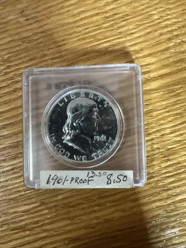 1961 Proof Benjamin Franklin Half Dollar,  90% Silver Coin