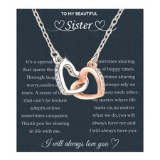 Sister Gifts From Necklaces For 2 Big Little 686-Double Heart01
