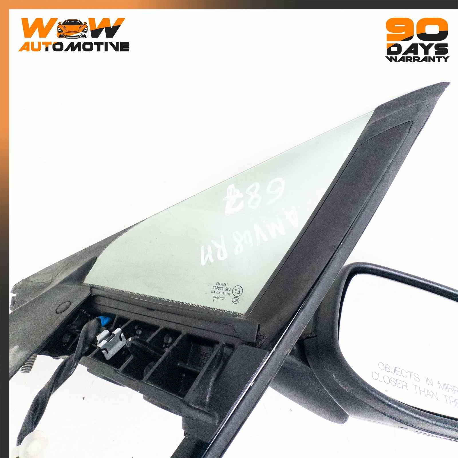 06-16 ASTON MARTIN V8 VANTAGE RIGHT EXTERIOR REAR VIEW MIRROR WINDOW CARBON OEM