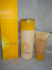 ESTEE LAUDER INTUITION Perfumed Body POWDER-3oz-Vintage- body wash 1.7 oz
