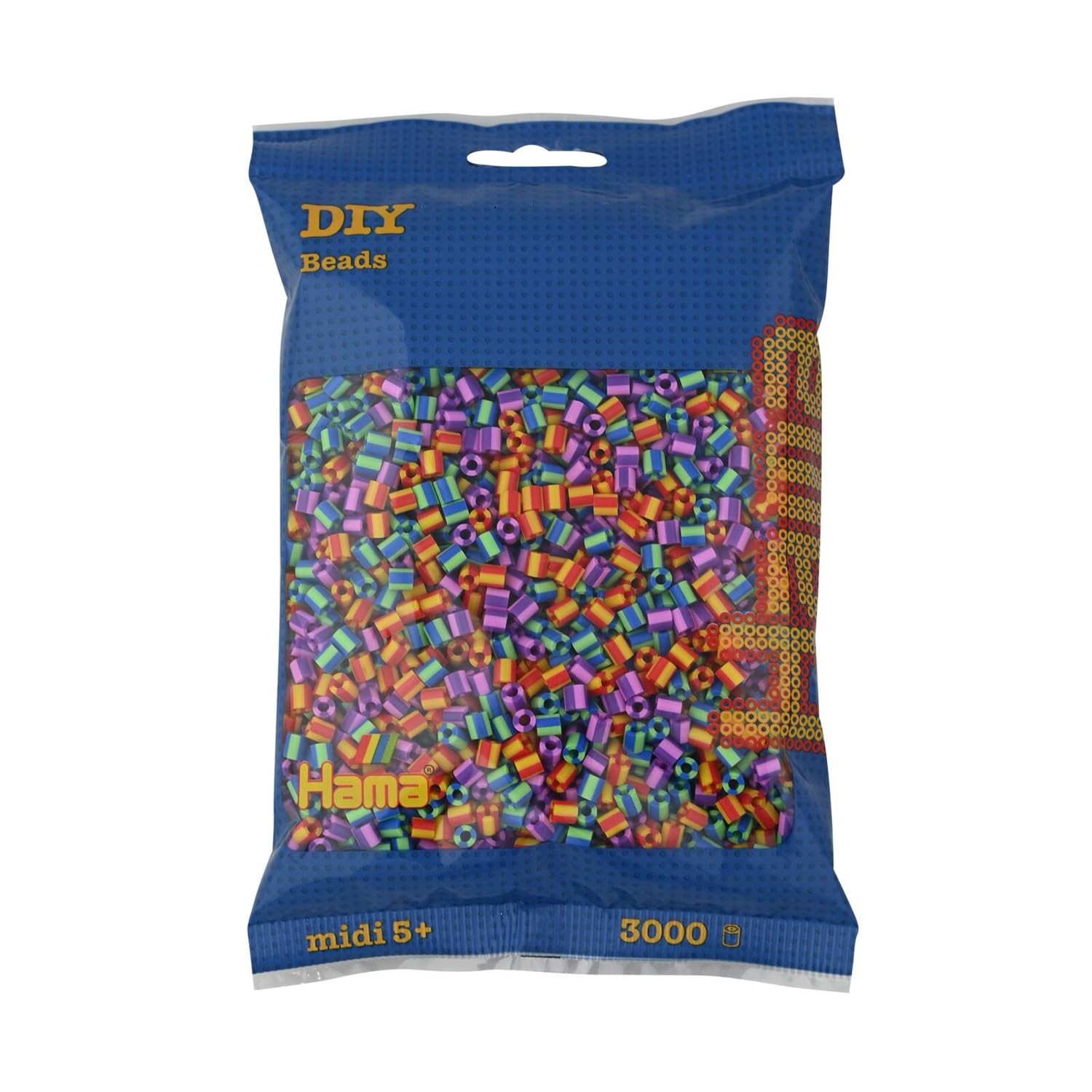 Hama 201-92 3000 бусин в мешочке в полоску Mix 92 разноцветный 3790₽