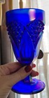 70's Imperial Glass Kite & panel Aurora Jewels Cobalt Iridescent Goblet — photo 2