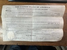 1840 - Martin Van Buren - 180 Acres Land Grant - Walworth Co., Wisconsin