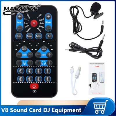 M10 Mini Voice Changer Card 8 Sound Effects Support Multi Function  Male Female 