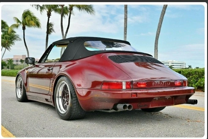 Modellino Porsche 911 Speedster Gemballa in Ferro e Resina Scala 1:24 Rosso - Immagine 3 di 3