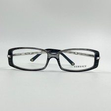 Versace MOD 3113-B 358 Clear Grey Silver Rhinestone Eyeglasses Frames Authentic