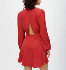 Maje Women's Dress Size 36 FR / S Jacquard Pattern Open Back MFPRO02685