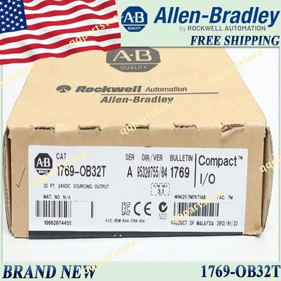 New in Box AB 1769-OB32T/A CMPLX 32Pt 24VDC Terminated D/O Module 1769OB32T serA