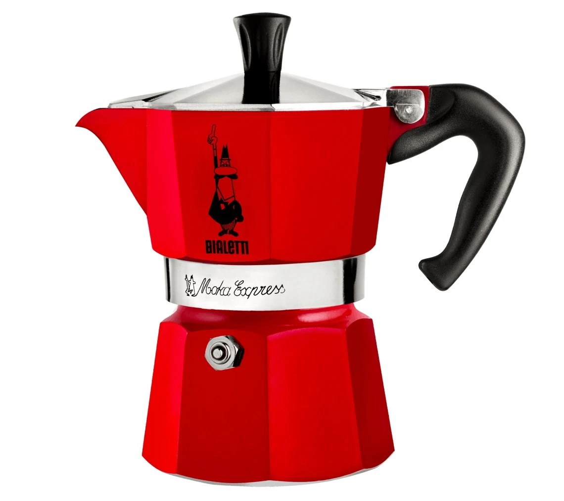 8006363018449 Red Bialetti Moka Espresso Coffee Machine BIALETTI