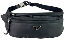 PRADA Black Re-Nylon Funny Pack Belt Bag Tessuto Made in Italy