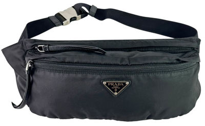 PRADA Black Re-Nylon Funny Pack Belt Bag Tessuto Made in  display picture 3