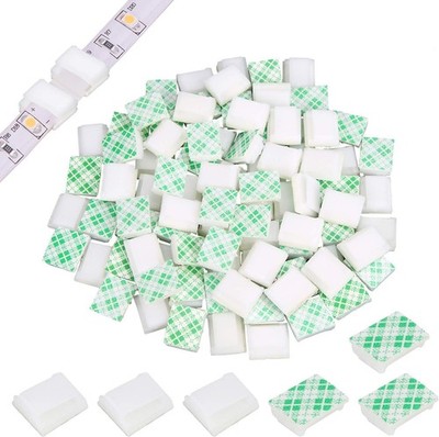 80 PCS Light Strip Mounting Clips White Self Adhesive Led 10 mm, 