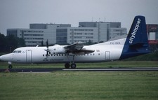 Aircraftslide/Dia  KLM Cityhopper  Fokker 50   PH-KVA  "not cut"