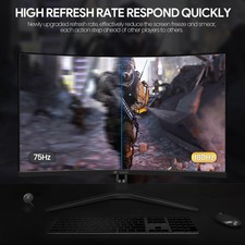 27" Curved Gaming Monitor, FHD 1920x1080P, 144Hz 180Hz Computer Monitor, 1800... 3