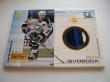 PETR SVOBODA 2000-01 PACIFIC PRIVATE STOCK GAME GEAR 3 COLOR LIGHTNING PATCH