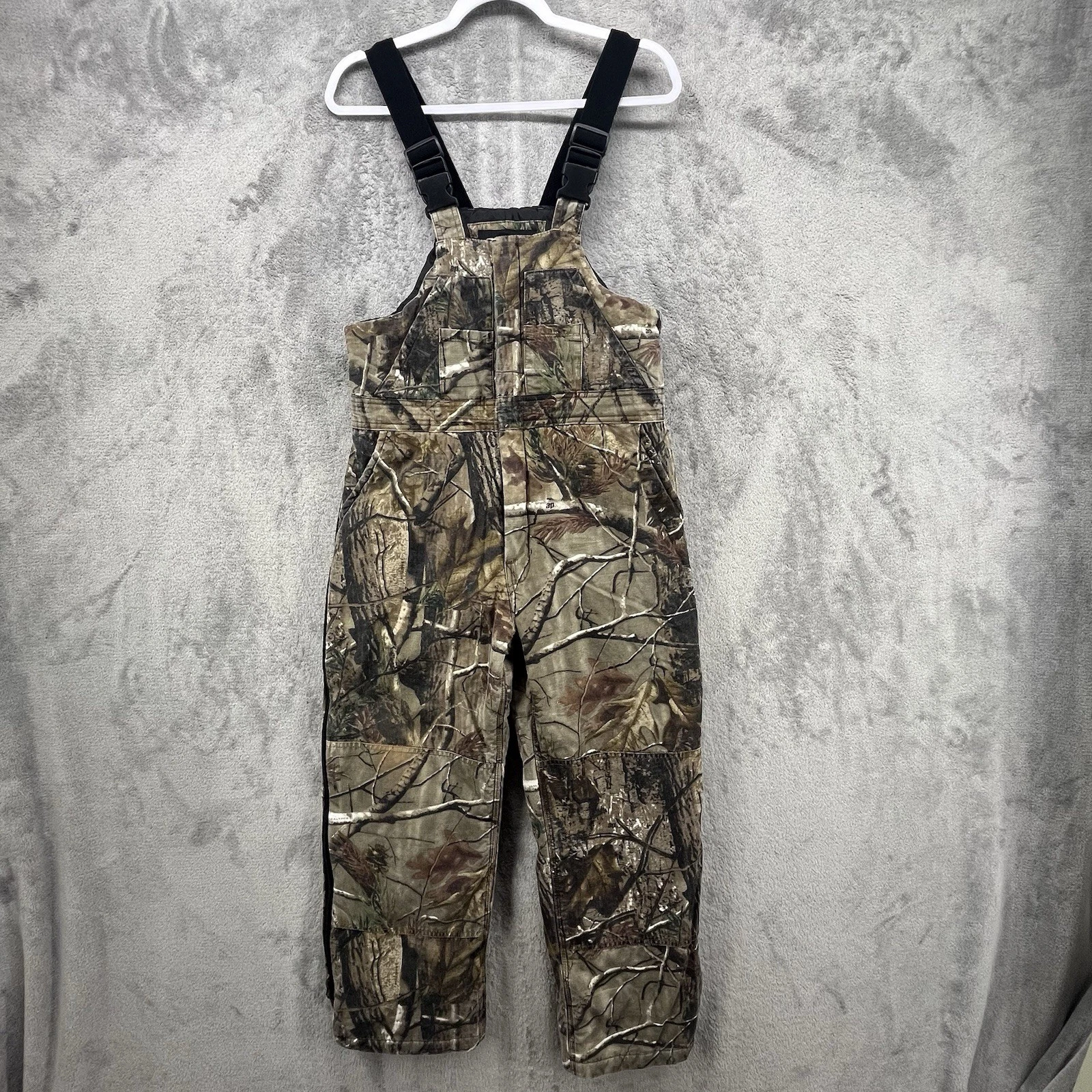 Walls Bib Overalls Youth 14 Green Woodland Camo Insulated Hunting Outdoor Hike