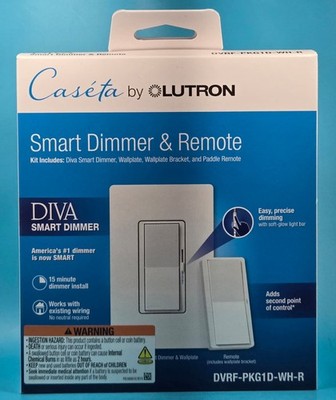 Lutron Diva Smart Dimmer Switch 3-Way Kit with Pico Paddle Remote DVRF-PKG1D-WHR