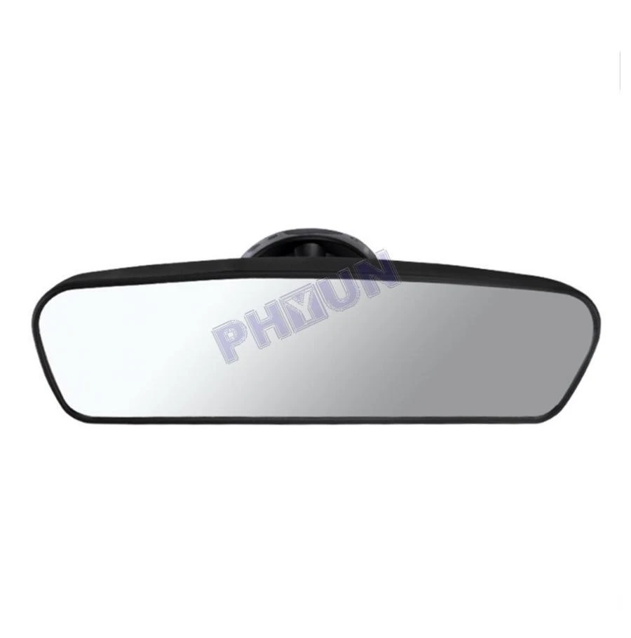 Espejo retrovisor universal con clip de succión interior plano ancho para automóvil Foto 4 de 4