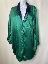 Victoria  s Secret Vintage Gold Label Womens Silky Night Shirt Size Large Slinky