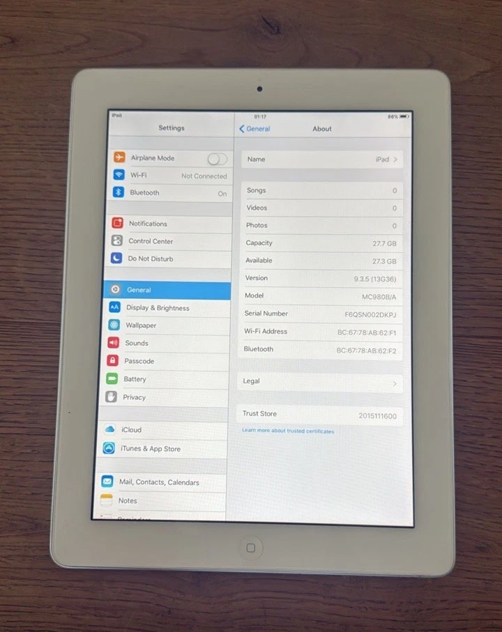 Apple iPad 2 A1395 32GB WLAN 24,64 cm weiß geprüft Händler Garantie Wie Neu - Bild 2 von 3