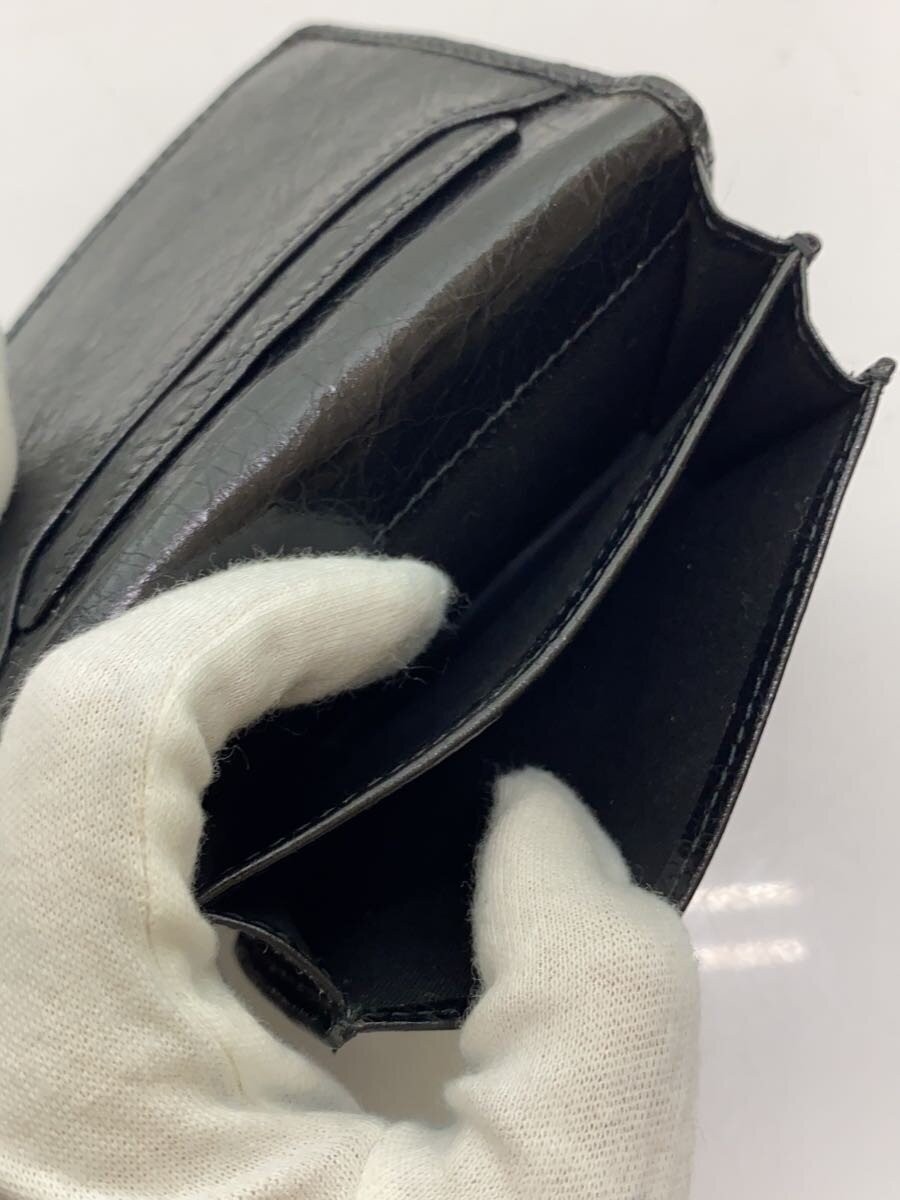 BALENCIAGA Card Case Leather Black Men's thumbnail 5