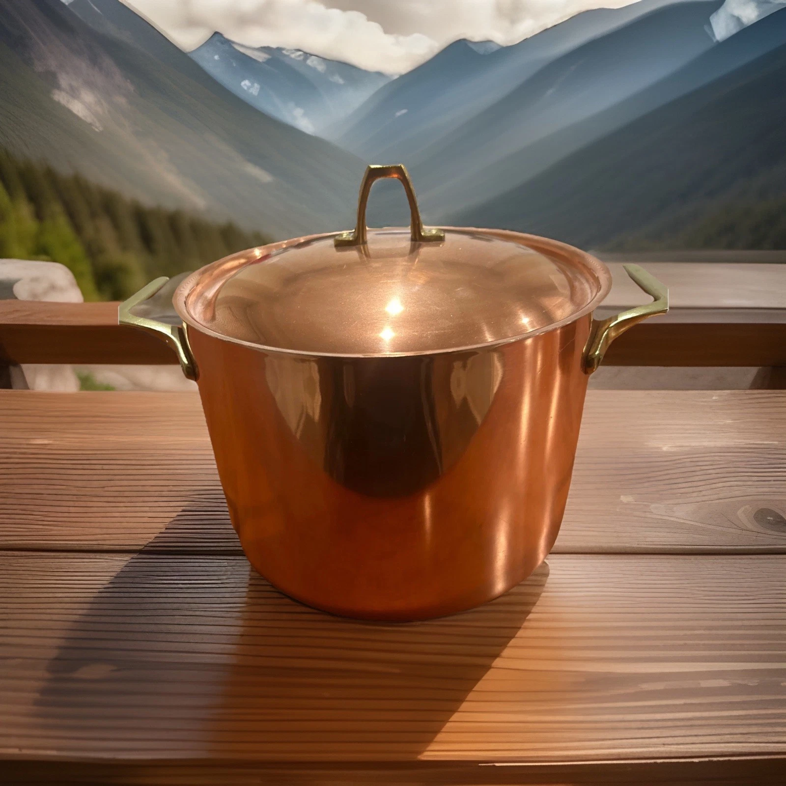 Paul Revere Signature Limited 1801 4 Qt. Stock Pot Copper, Brass, SS W/Lid
Opens in a new window or