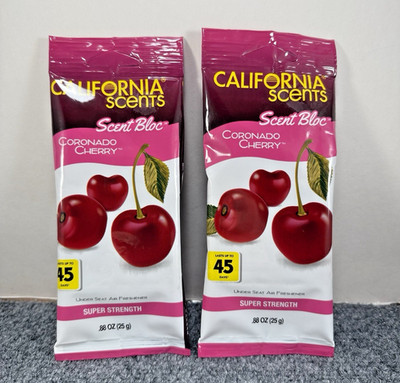 California Scents Scent Bloc Coronado Cherry Under Seat Car Air Freshener 2 pack