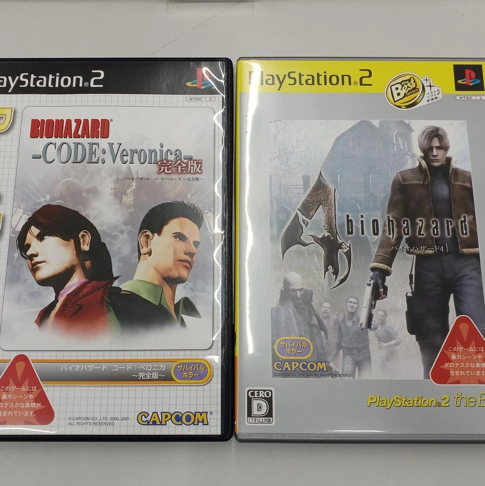 Resident Evil Code Veronica Resident Evil 4 BA PS2 2 Japan wg - Image 2 of 2