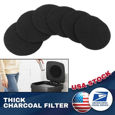 Charcoal Filter Replacements Kitchen Compost Bin Round 6.7'' 0.4'' Thick 6 Pcs