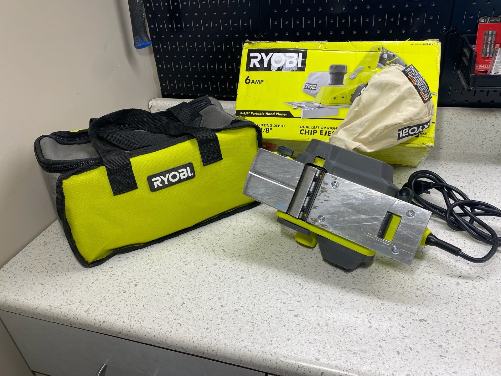 RYOBI 6 Amp Corded 3-1/4 in. Hand Planer with Dust Bag- HPL52K- Free Shipping !
