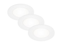 Di-Ka Led Einbauleuchte Flat-In 3Er Set Weiß Ø 8,6 Cm 3W, Neutralweiß
