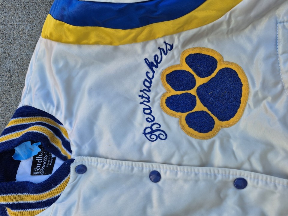 Vintage 1980s 1990s High School Drill Team Cheerleading Varsity Jacket 