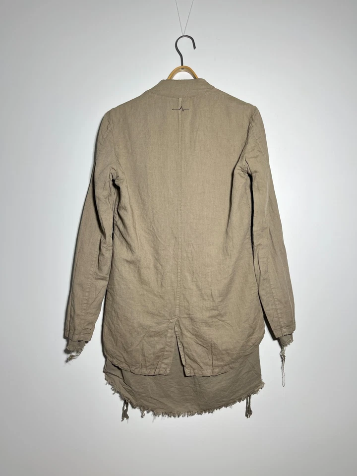 First Aid To The Injured Distressed Style Linen Cotton Cardigan Unisex Size 2 - Image 2 of 4