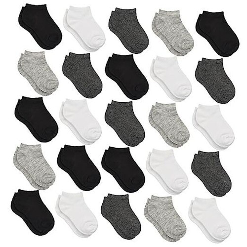 Kids Socks, 25 Pairs Toddler Socks Low Cut for Boys Girls(0-14 Years Old), 25 - Picture 1 of 7