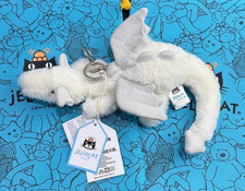 Jellycat White Dragon Plush Bag Charm Keychain NWT Soft Collectible Gift Cute