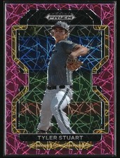 2022 Panini Prizm Draft Picks #PDP179 Tyler Stuart Neon Pink Velocity